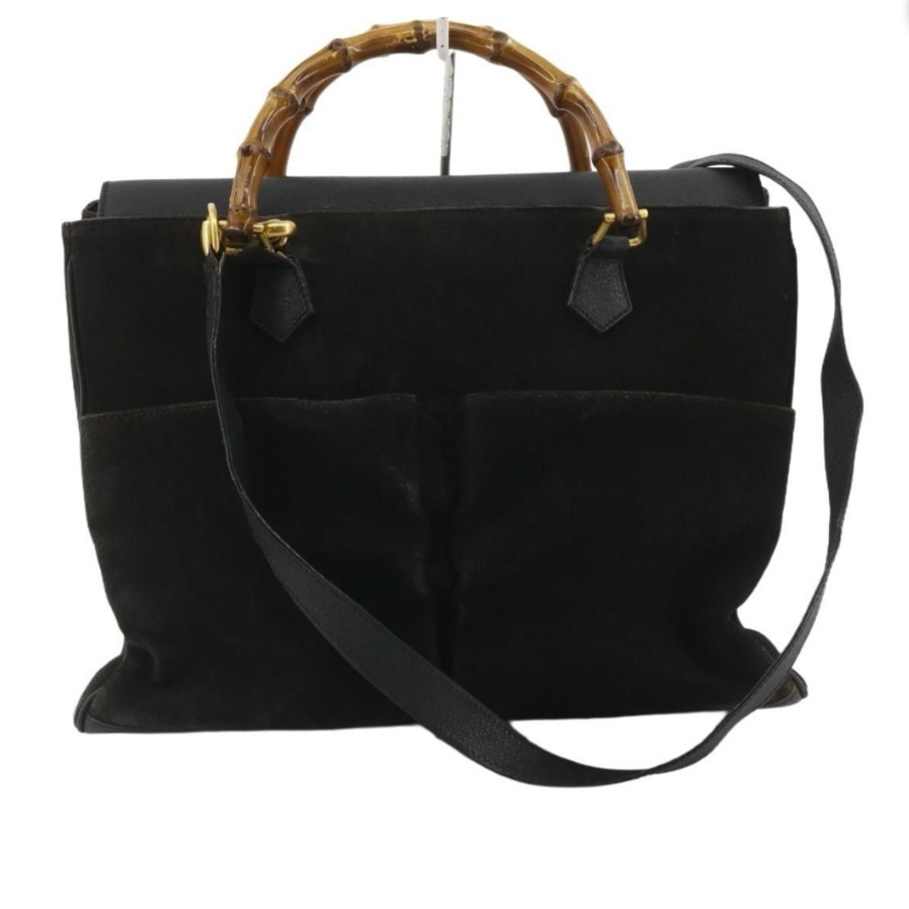 Gucci Black Two Way Diana Bamboo Shoulder Bag